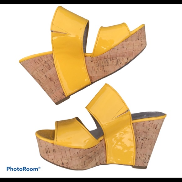 Nine West Shoes - Nine West Cork Wedge Sandals - Yellow
